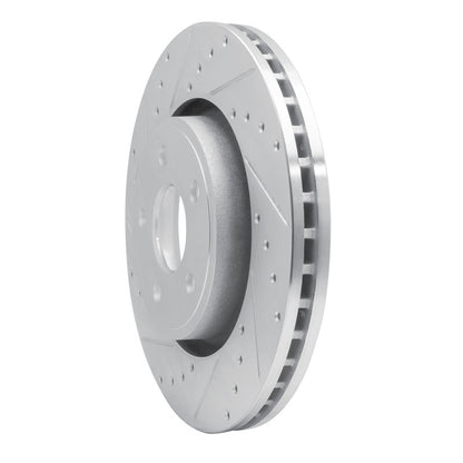 R1 Concepts R1 11-25 Dodge Durango Front Left Drilled & Slotted Silver Brake Rotor