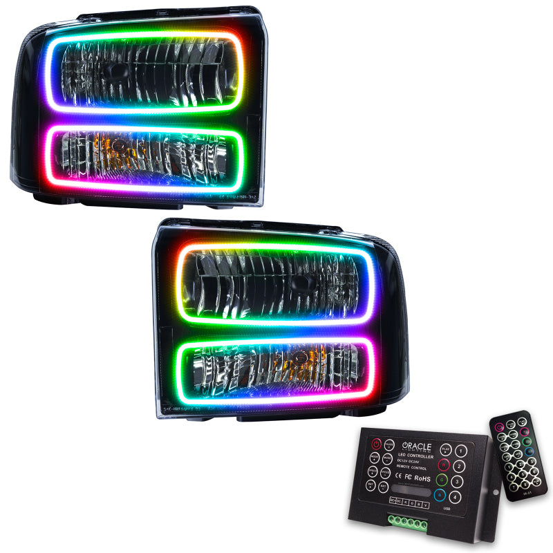 ORACLE Lighting Oracle 05-07 Ford F-250/350 SMD HL - Black - ColorSHIFT w/ 2.0 Controller