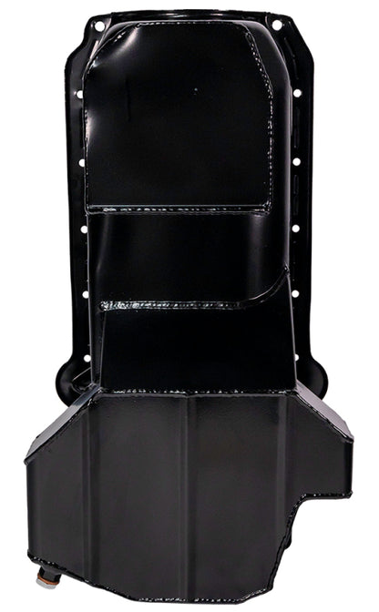 Moroso 86-Up Chevrolet SBC (w/Passenger Side Dipstick) Wet Sump 5.5qt 7.5in Steel Oil Pan - Black