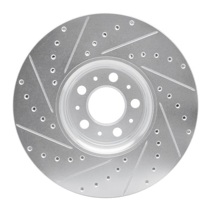 R1 Concepts R1 03-14 Volvo XC90 Front Right Drilled & Slotted Silver Brake Rotor