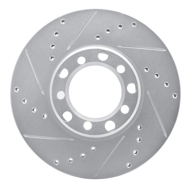 R1 Concepts R1 72-74 Mercedes-Benz 350SL Front Left Drilled & Slotted Silver Brake Rotor