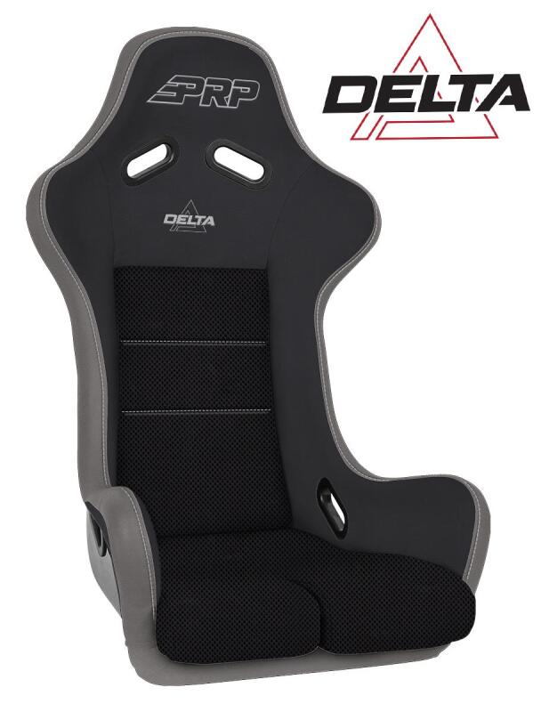 PRP Seats PRP Delta Composite Seat- Black/Grey (PRP Silver Outline/Delta Silver- Silver Stitching)