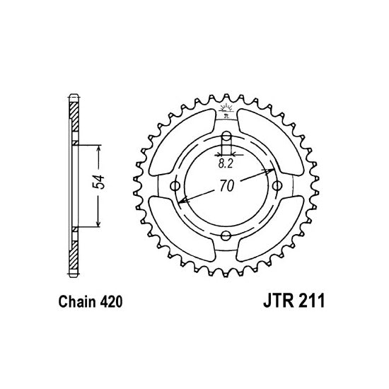 JT JTR211,41 Chain Sprocket