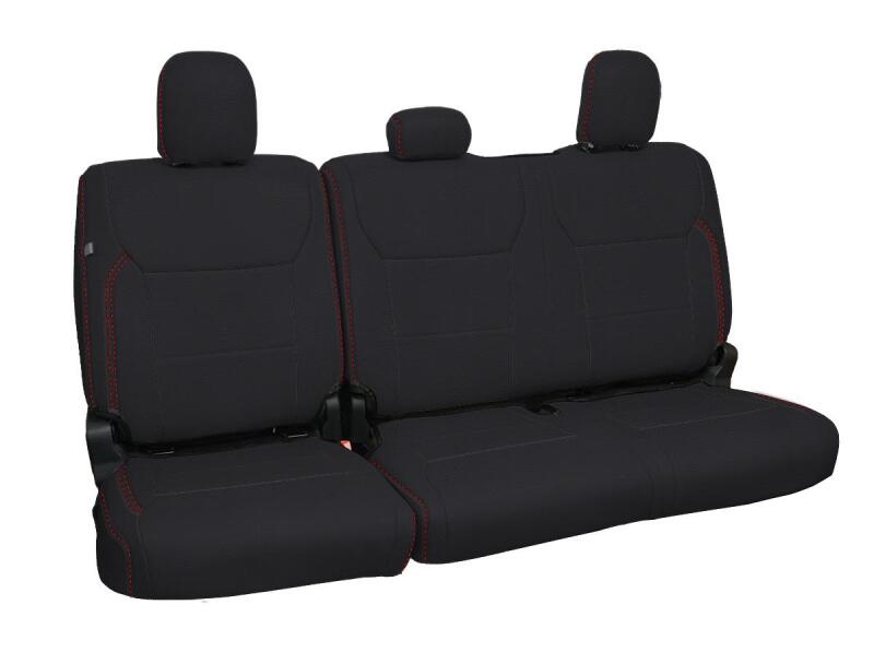PRP Seats PRP 2021+ Ford 150/ 2023+ SuperDuty Rear Seat Covers (Pair) - Black w/ Red Stitch