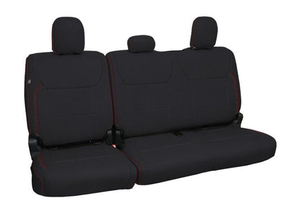 PRP Seats PRP 2021+ Ford 150/ 2023+ SuperDuty Rear Seat Covers (Pair) - Black w/ Red Stitch