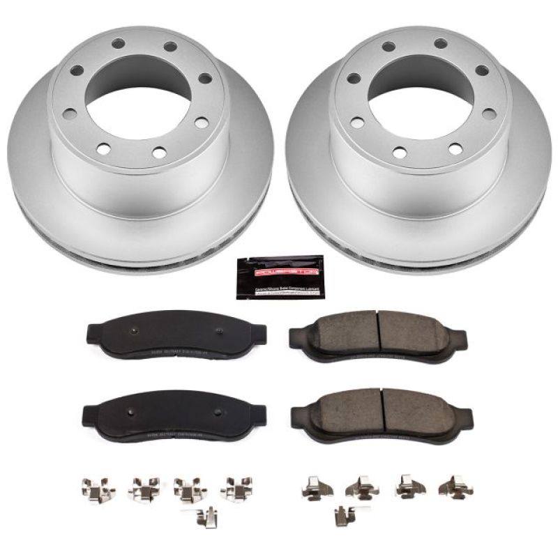 PowerStop Power Stop 10-12 Ford F-350 Super Duty Rear Z17 Coated Brake Kit