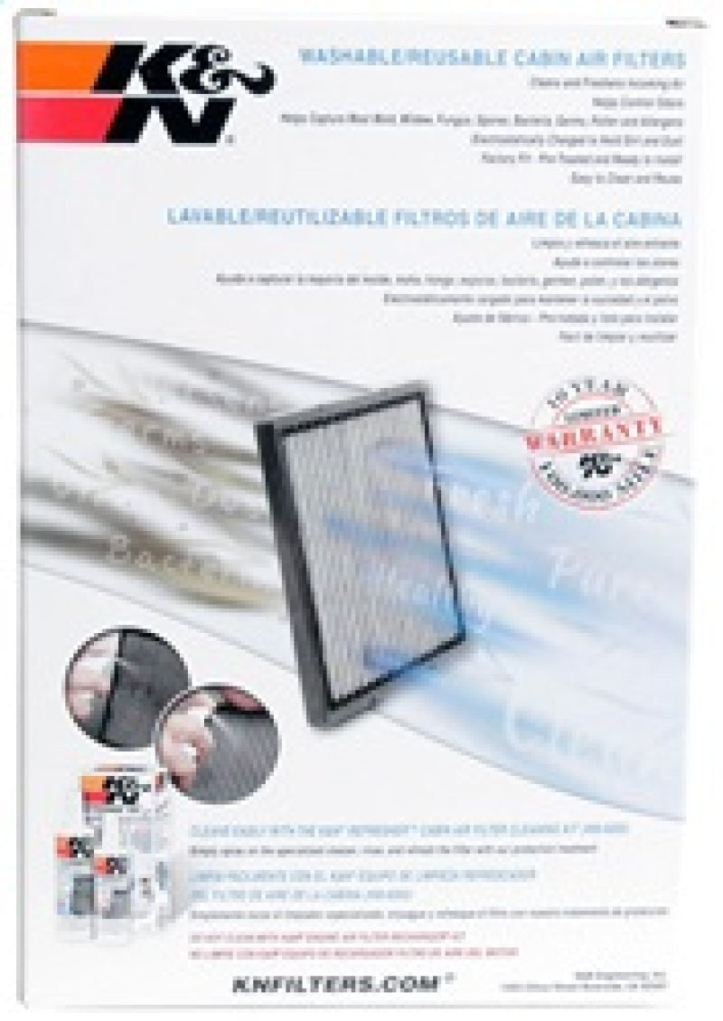 K&N Engineering K&N 05-15 Nissan Frontier, Mid-size Pickups & SUVs Cabin Air Filter - 2 per Box