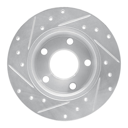 R1 Concepts R1 99-02 Audi A6 Quattro Rear Right Drilled & Slotted Silver Brake Rotor