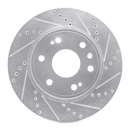 R1 Concepts R1 09-20 Chevrolet TAHOE Front Right Drilled & Slotted Silver Brake Rotor