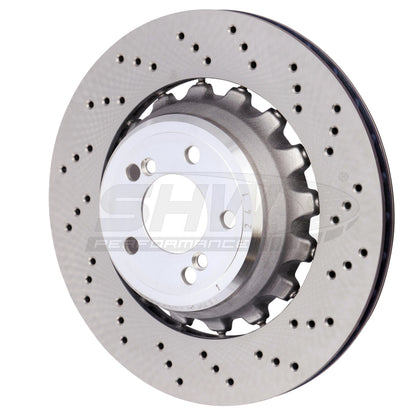 SHW Performance SHW 15-18 BMW X5 M 4.4L Right Rear Cross-Drilled Lightweight Brake Rotor (34212284904)