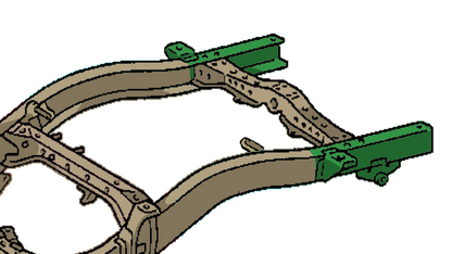 RustBuster Rust Buster 95-04 Toyota Tacoma Rear Framce Section - Right Side