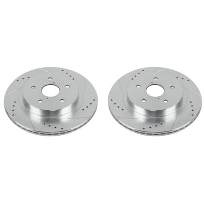 PowerStop Power Stop 15-18 Subaru Legacy Rear Evolution Drilled & Slotted Rotors - Pair