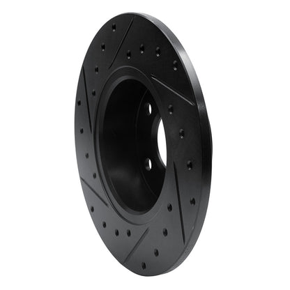 R1 Concepts R1 91-95 Alfa Romeo 164 Rear Right Drilled & Slotted Black Brake Rotor