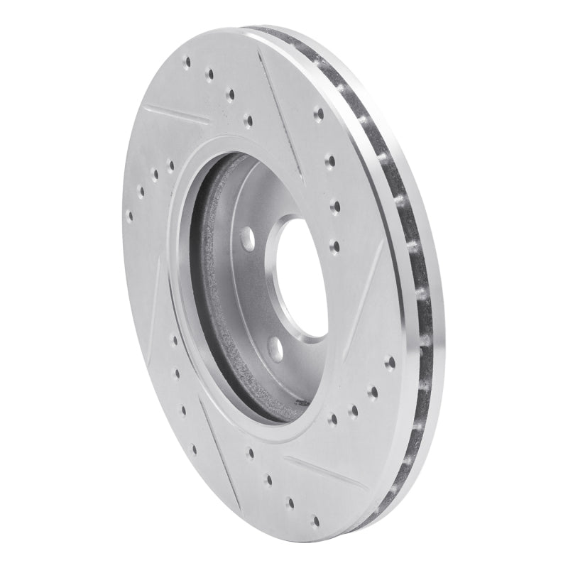R1 Concepts R1 04-08 Chevrolet Malibu Front Left Drilled & Slotted Silver Brake Rotor