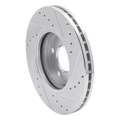R1 Concepts R1 04-08 Chevrolet Malibu Front Left Drilled & Slotted Silver Brake Rotor