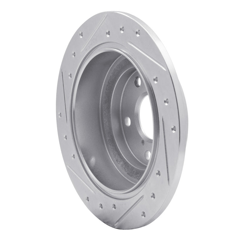 R1 Concepts R1 90-08 Saab 9-2X Rear Right Drilled & Slotted Silver Brake Rotor