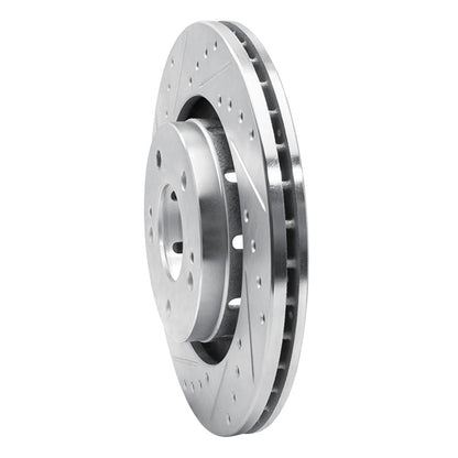 R1 Concepts R1 05-22 Mitsubishi Outlander Front Left Drilled & Slotted Silver Brake Rotor