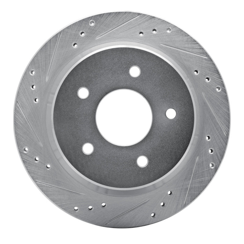 R1 Concepts R1 98-05 Chevrolet Blazer Rear Left Drilled & Slotted Silver Brake Rotor