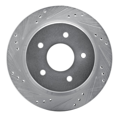 R1 Concepts R1 98-05 Chevrolet Blazer Rear Left Drilled & Slotted Silver Brake Rotor