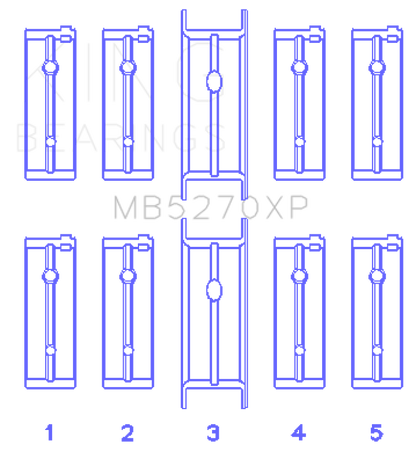 King Engine Bearings 03-05 Dodge Neon SRT4 2.4L Performance Main Bearing Set - Size STD