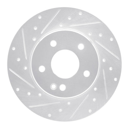 R1 Concepts R1 97-98 Mercedes-Benz C230 Front Left Drilled & Slotted Silver Brake Rotor