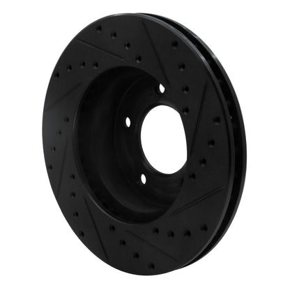 R1 Concepts R1 90-97 Jaguar XJ6 Front Left Drilled & Slotted Black Brake Rotor