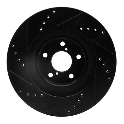 R1 Concepts R1 01-08 Saab 9-2X Front Right Drilled & Slotted Black Brake Rotor