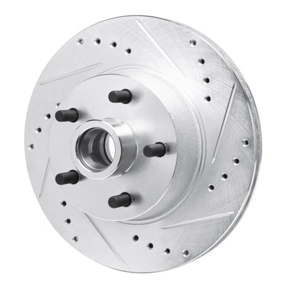 R1 Concepts R1 1968-1973 Ford Country SQUIRE Front Right Drilled & Slotted Silver Brake Rotor