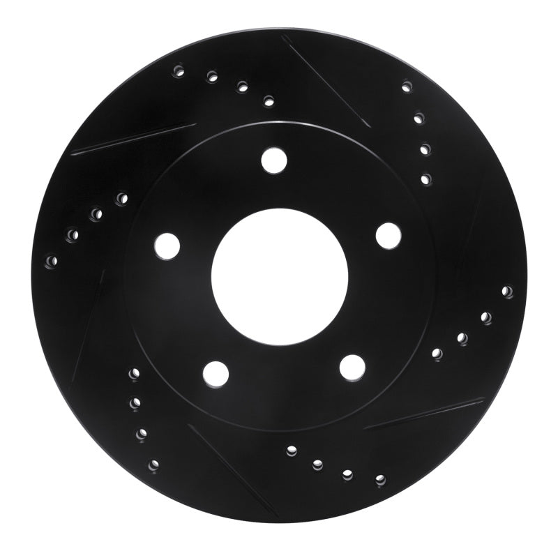 R1 Concepts R1 79-98 Buick Riviera Rear/Front Right Drilled & Slotted Black Brake Rotor