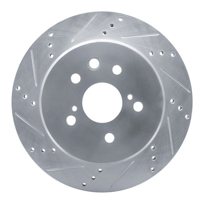 R1 Concepts R1 06-20 Lexus GS200T Rear Left Drilled & Slotted Silver Brake Rotor
