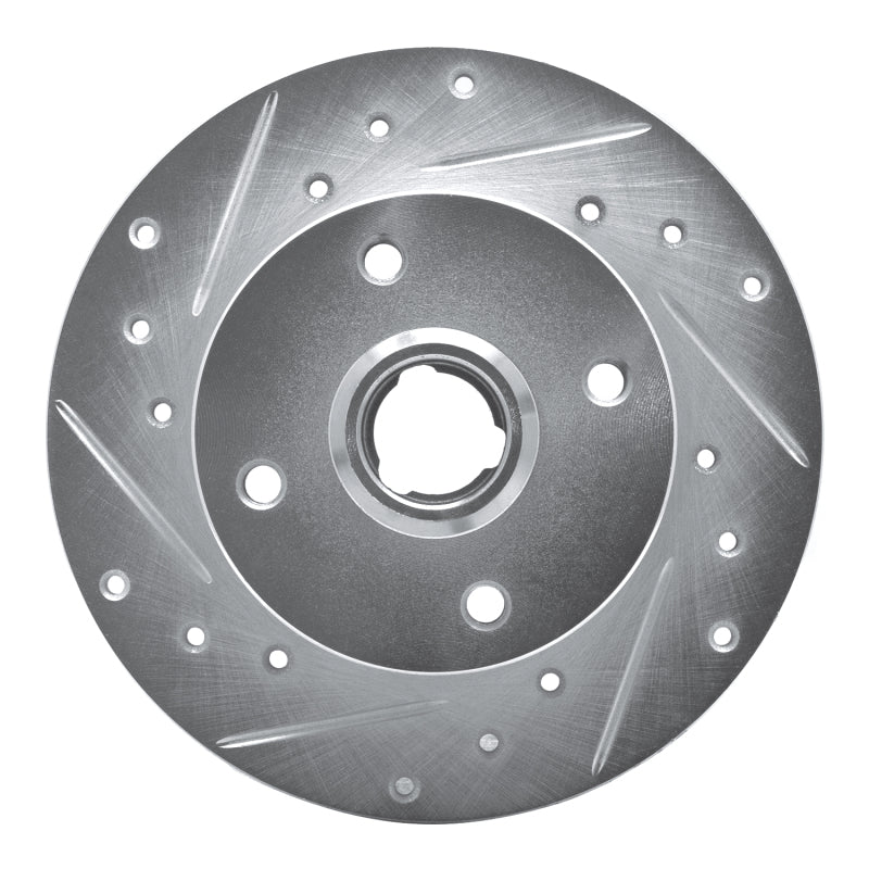 R1 Concepts R1 85-02 Volkswagen CORRADO Rear Left Drilled & Slotted Silver Brake Rotor