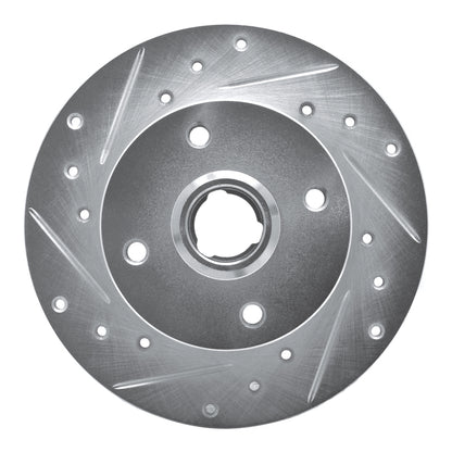 R1 Concepts R1 85-02 Volkswagen CORRADO Rear Left Drilled & Slotted Silver Brake Rotor