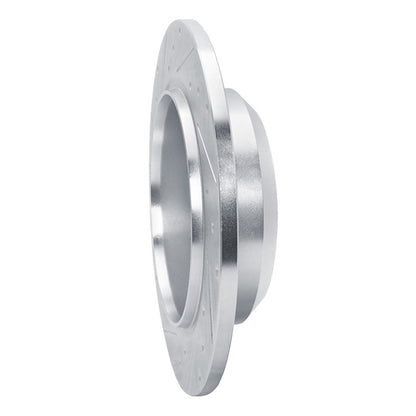 R1 Concepts R1 99-04 Jeep Grand Cherokee Front Right Drilled & Slotted Silver Brake Rotor