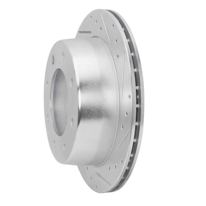 R1 Concepts R1 00-11 Cadillac DTS Rear Right Drilled & Slotted Silver Brake Rotor