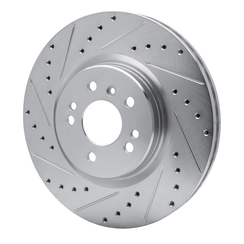 R1 Concepts R1 06-12 Mercedes-Benz ML350 Front Left Drilled & Slotted Silver Brake Rotor