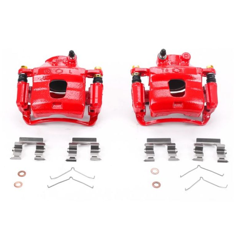 PowerStop Power Stop 96-99 Infiniti I30 Front Red Calipers w/Brackets - Pair