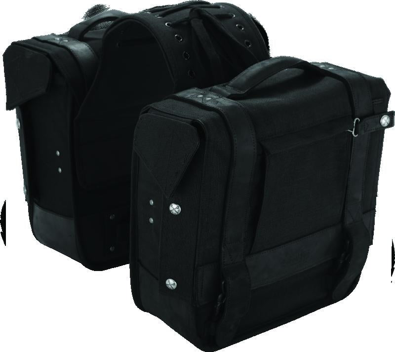 Burly Brand Throw-over Saddlebag - Black
