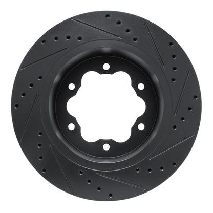 R1 Concepts R1 20-25 Ford Transit-350 HD/DRW Rear Left Drilled & Slotted Black Brake Rotor