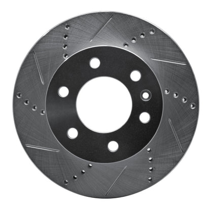 R1 Concepts R1 06-25 American Coach Patriot Front Left Drilled & Slotted Silver Brake Rotor