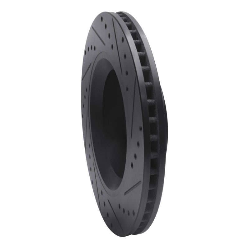 R1 Concepts R1 11-12 Jeep Liberty Front Left Drilled & Slotted Black Brake Rotor