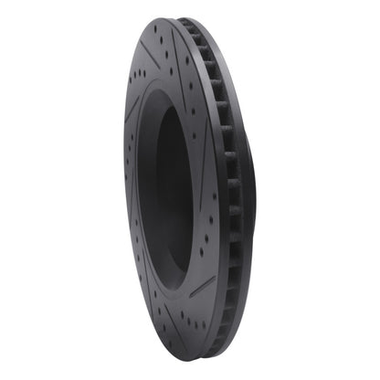 R1 Concepts R1 11-12 Jeep Liberty Front Left Drilled & Slotted Black Brake Rotor