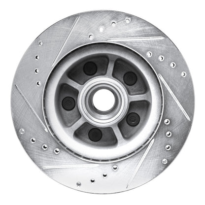 R1 Concepts R1 1968-1973 Ford Country SQUIRE Front Right Drilled & Slotted Silver Brake Rotor