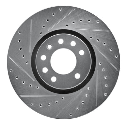 R1 Concepts R1 03-11 Cadillac BLS (Mexico) Front Left Drilled & Slotted Silver Brake Rotor