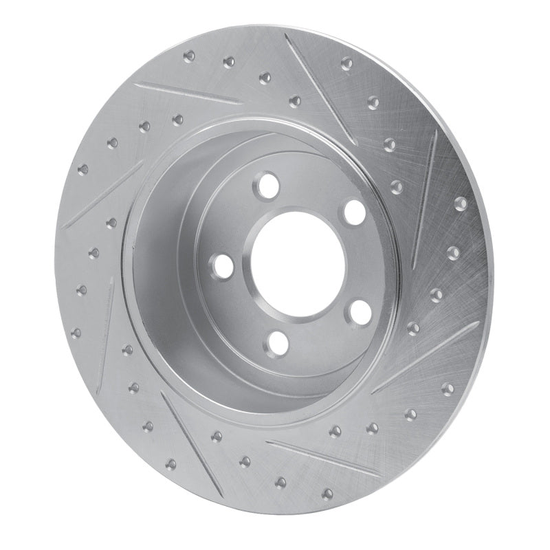 R1 Concepts R1 05-23 Chrysler 300 Rear Left Drilled & Slotted Silver Brake Rotor