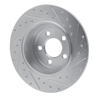 R1 Concepts R1 05-23 Chrysler 300 Rear Left Drilled & Slotted Silver Brake Rotor