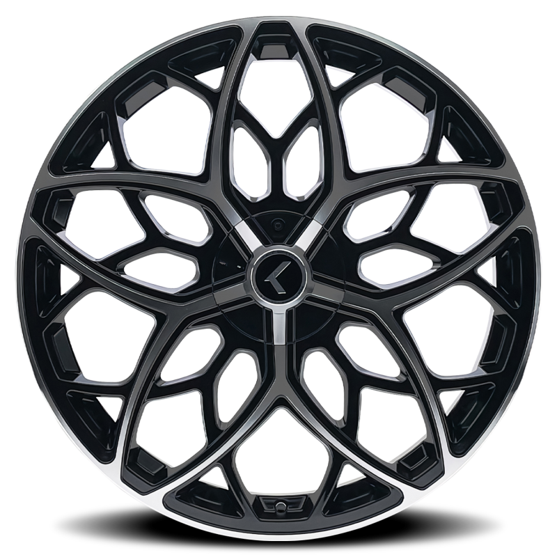 Kraze Wheels Kraze KR184 Ricochet 22x8.5 / 5x115/120 BP / 38mm Offset / 74.1mm Hub Gloss Black Machined Wheel