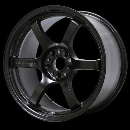Gram Lights 57DR 18x9.5 +12 5x114.3 Semi Gloss Black Wheel