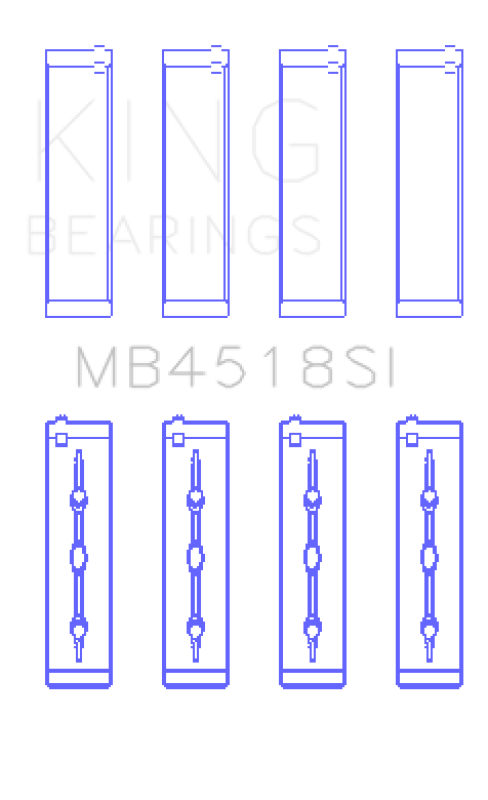King Engine Bearings Chrysler Pentastar 3.6L Erb V6 (Size +0.75mm) Main Bearing Set