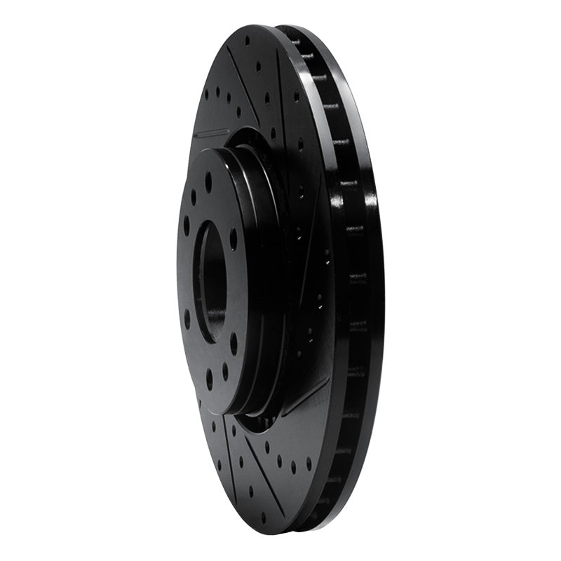 R1 Concepts R1 02-09 Buick Rainier Front Right Drilled & Slotted Black Brake Rotor