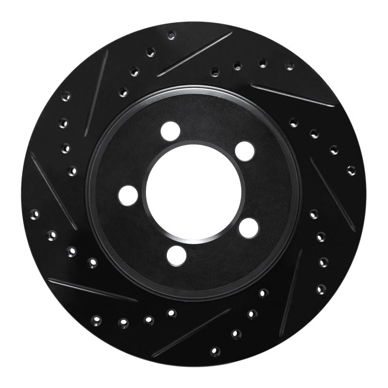 R1 Concepts R1 65-72 Dodge Dart Front Left Drilled & Slotted Black Brake Rotor
